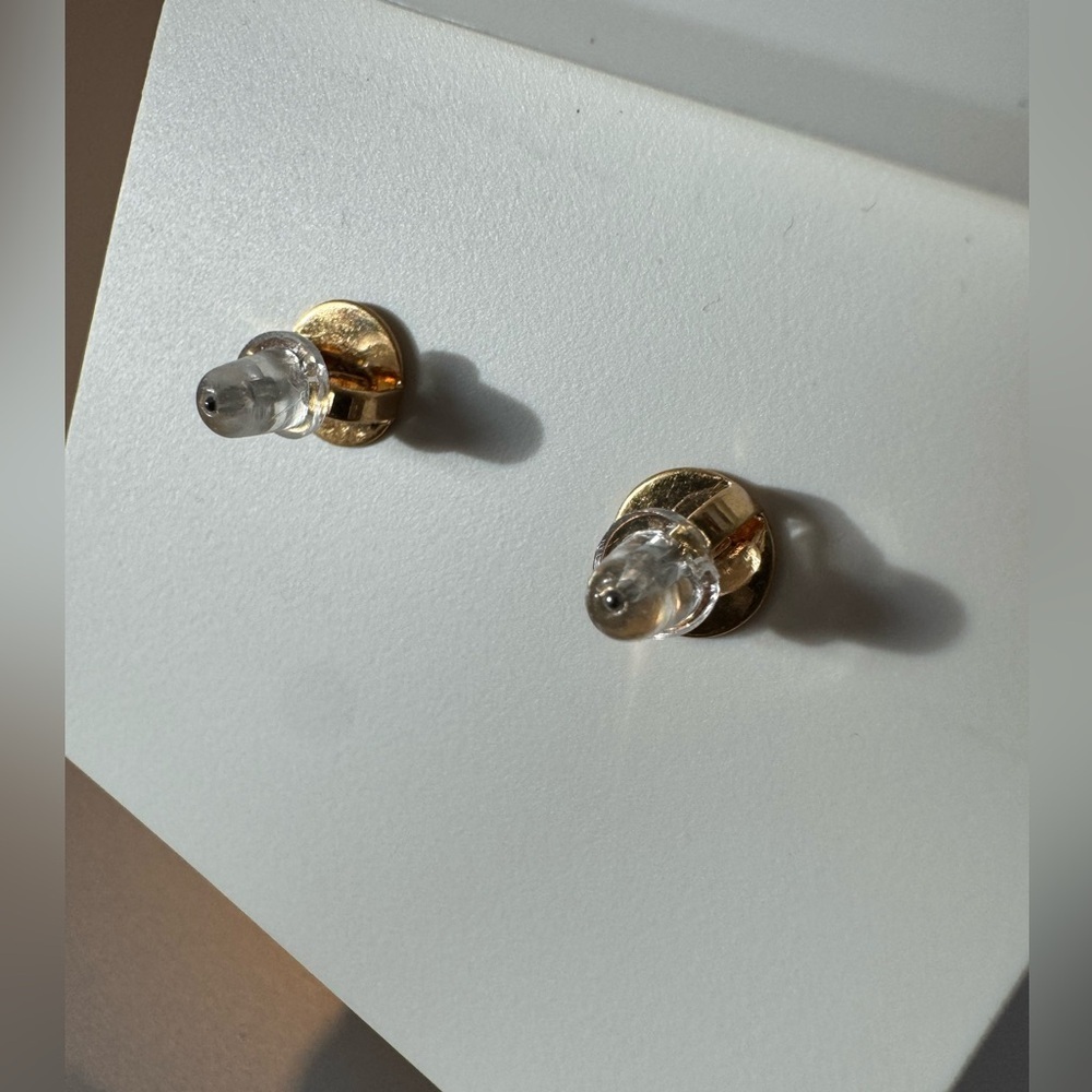 Tory Burch New Roxanne Crystal Brass Heart Drop Earrings - Picture 14 of 16